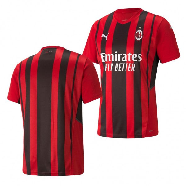 Men's AC Milan Home Jersey Replica Red Black 2021-22