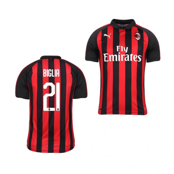 Youth AC Milan Lucas Biglia Home Official Jersey