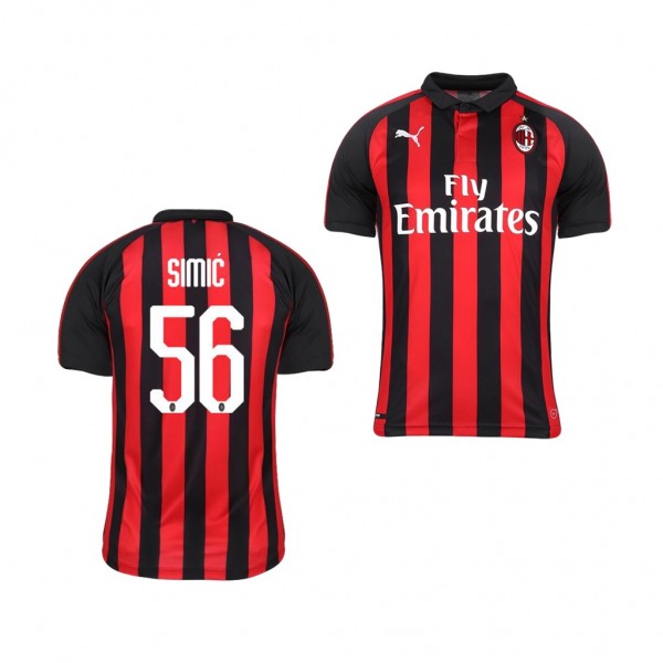 Youth AC Milan Stefan Simic Home Official Jersey