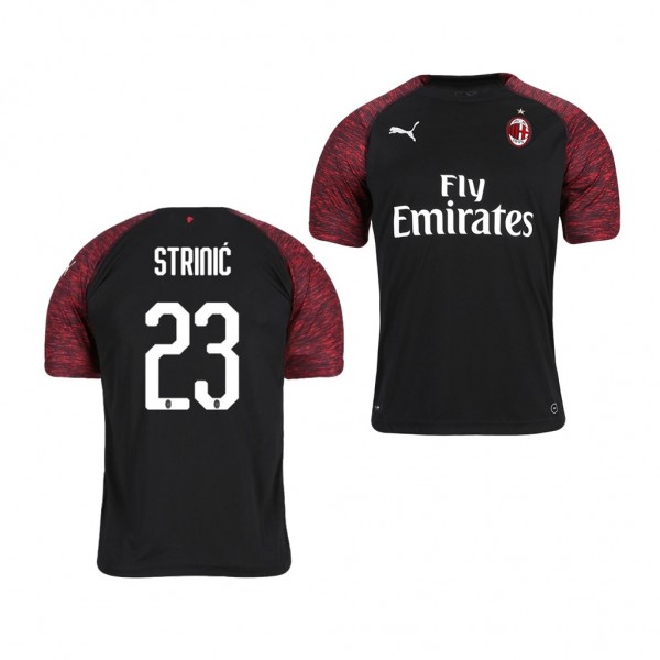 Men's Third AC Milan Ivan Strinic Jersey Black
