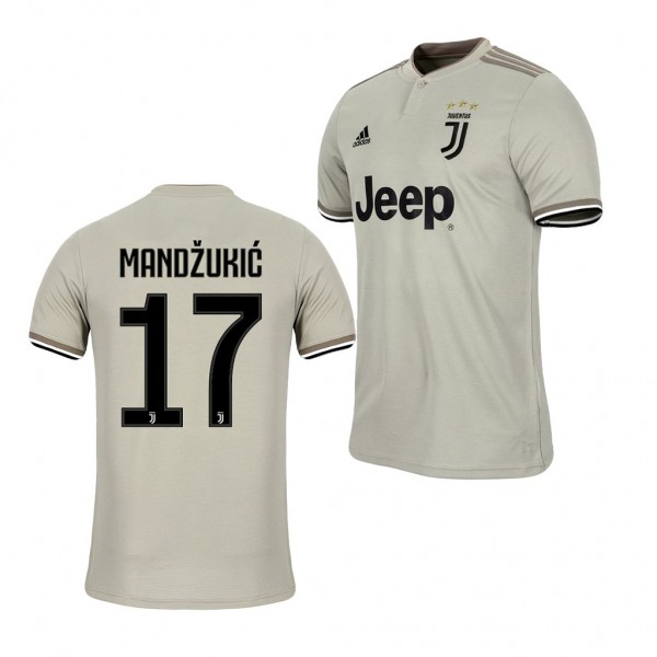 Men's Juventus Mario Mandzukic Away Tan Jersey