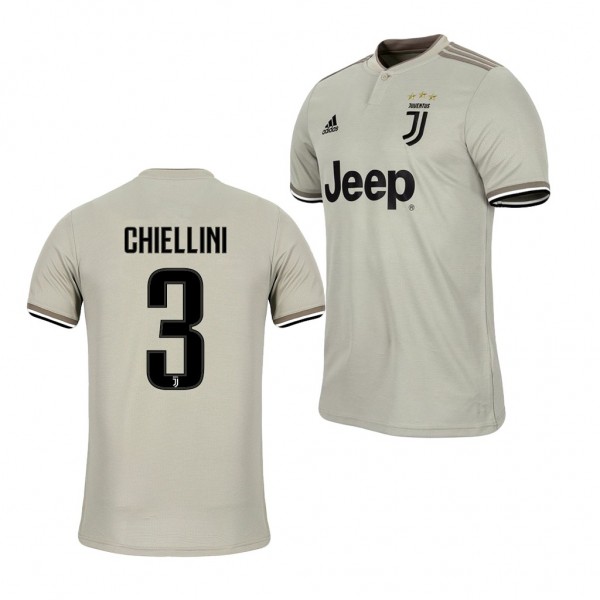 Men's Juventus Giorgio Chiellini Away Tan Jersey