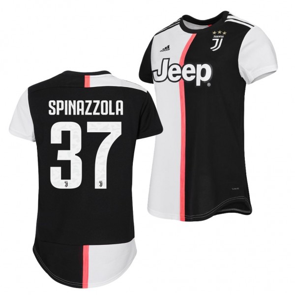 Men's Juventus Leonardo Spinazzola 19-20 Home White Black Jersey Business