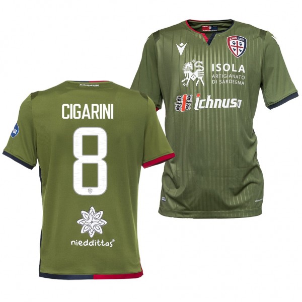 Men's Luca Cigarini Jersey Cagliari Calcio Third Short Sleeve