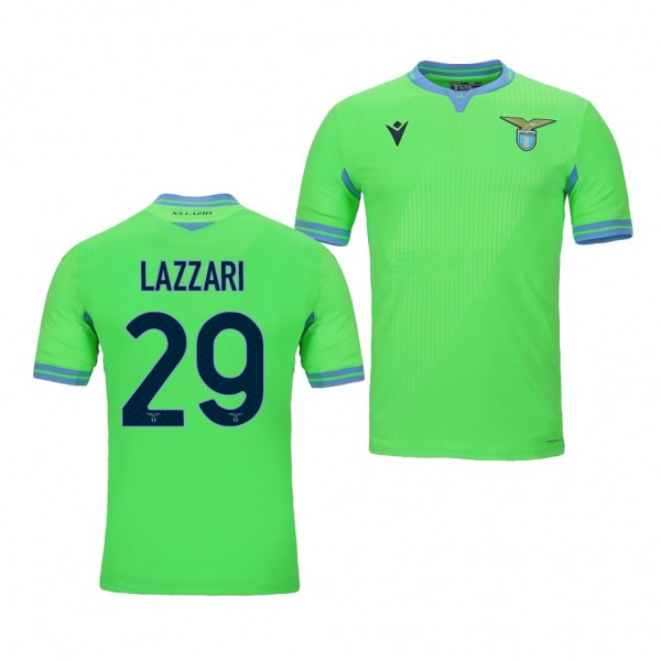 Men's Manuel Lazzari Lazio Away Jersey Green