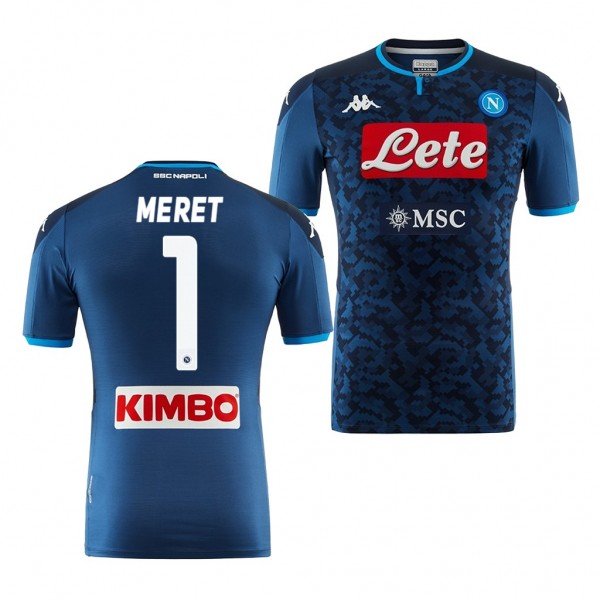 Men's Napoli Alex Meret Jersey Goalkeeper 19-20 Short Sleeve Kappa Outlet
