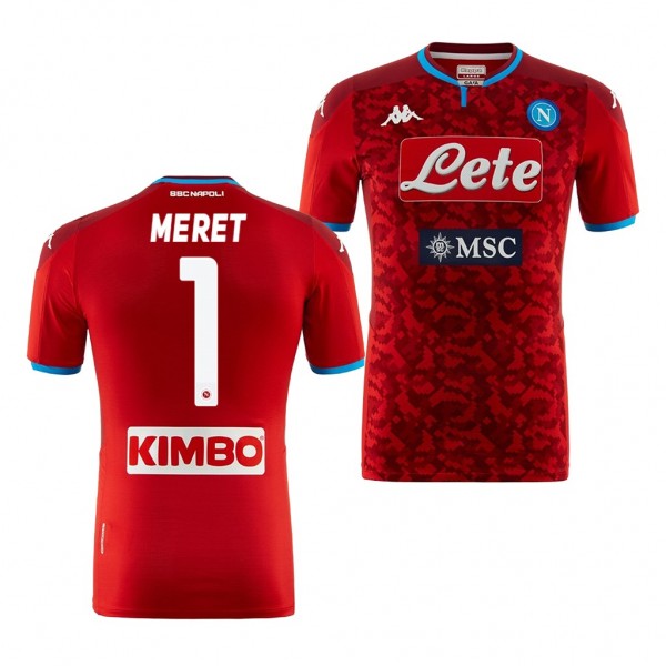 Men's Napoli Alex Meret Jersey Goalkeeper 19-20 Short Sleeve Kappa