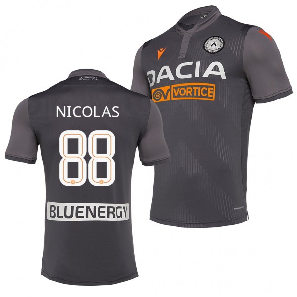 Men's Nicolas Udinese Calcio Official Alternate Jersey