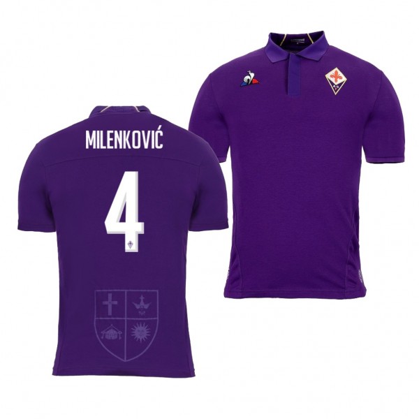Men's Fiorentina Home Nikola Milenkovic Jersey Replica