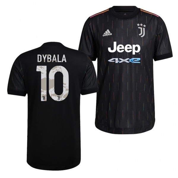 Men's Paulo Dybala Jersey Juventus Away Black 2021-22 Authentic