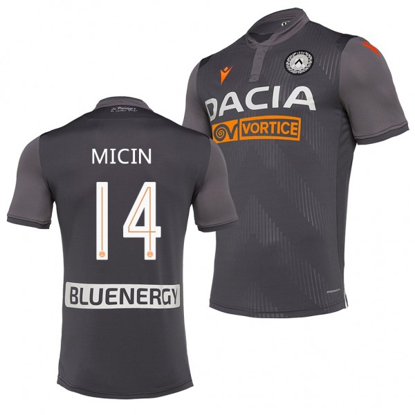 Men's Petar Micin Udinese Calcio Official Alternate Jersey