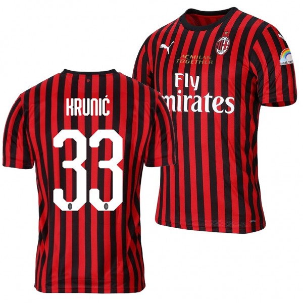 Men's Rade Krunic Jersey AC Milan Together 2020 Fight COVID-19