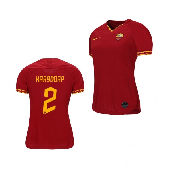 Men's AS Roma Rick Karsdorp 19-20 Red Home Jersey Like