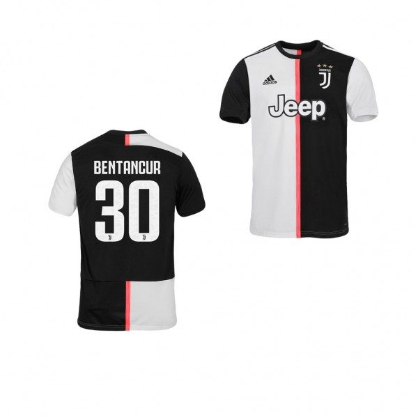 Men's Juventus Rodrigo Bentancur 19-20 Home White Black Jersey Business