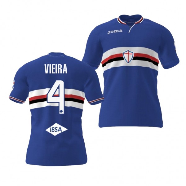 Men's Sampdoria Home Ronaldo Vieira Jersey