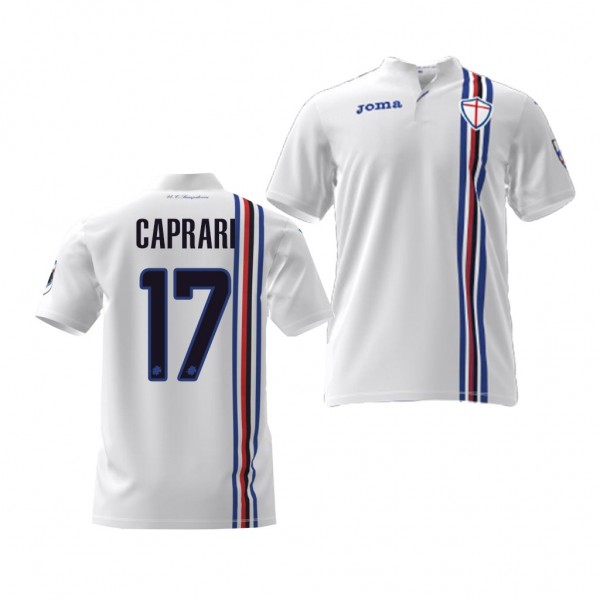 Men's Sampdoria Gianluca Caprari Away White Jersey