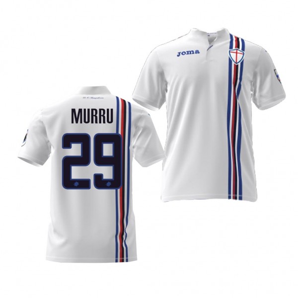 Men's Sampdoria Nicola Murru Away White Jersey