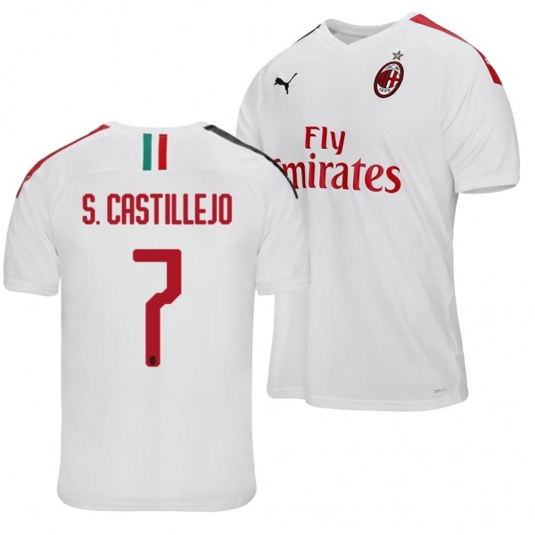 Men's AC Milan Samu CastilLeao Away Jersey 19-20 White