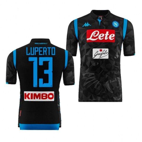 Men's Societa Sportiva Calcio Napoli Sebastiano Luperto Away Black Jersey