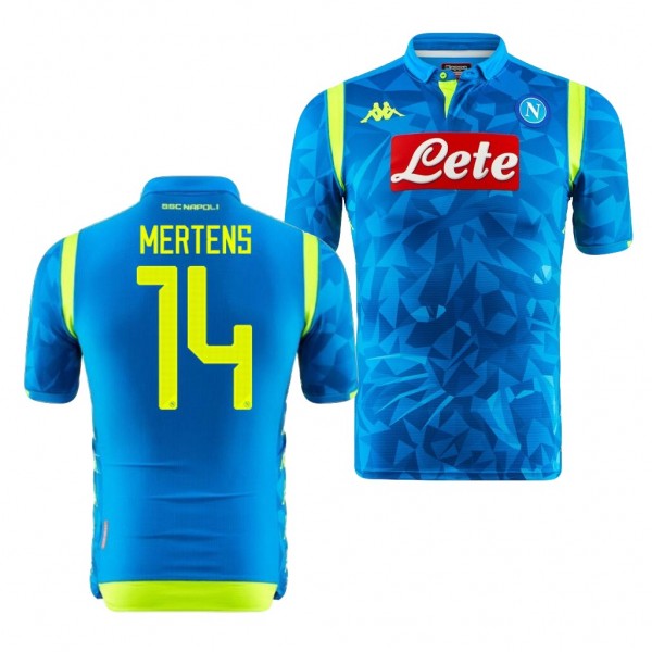 Men's Societa Sportiva Calcio Napoli Dries Mertens Champions League Sky Blue Jersey