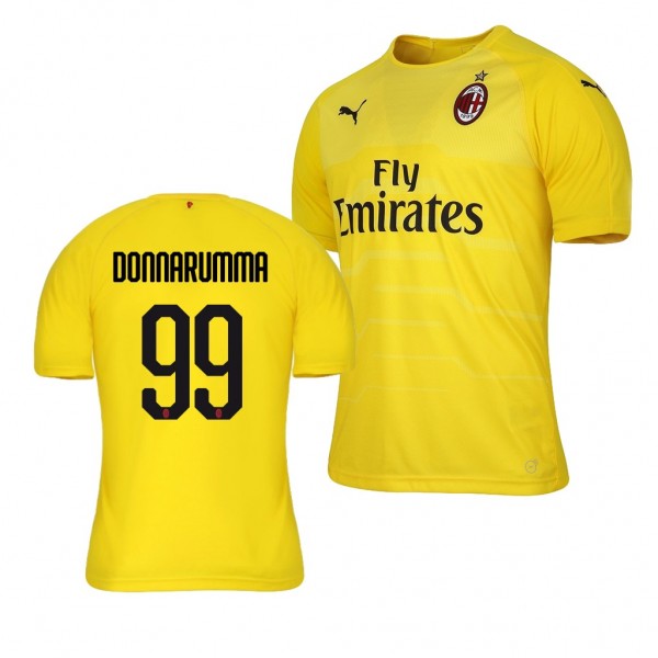 Men's AC Milan Gianluigi Donnarumma 18-19 Goalkeeper Official Yellow Jersey