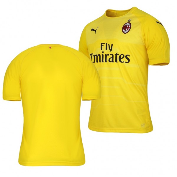 Men's AC Milan 18-19 Goalkeeper Official Yellow Jersey For Cheap